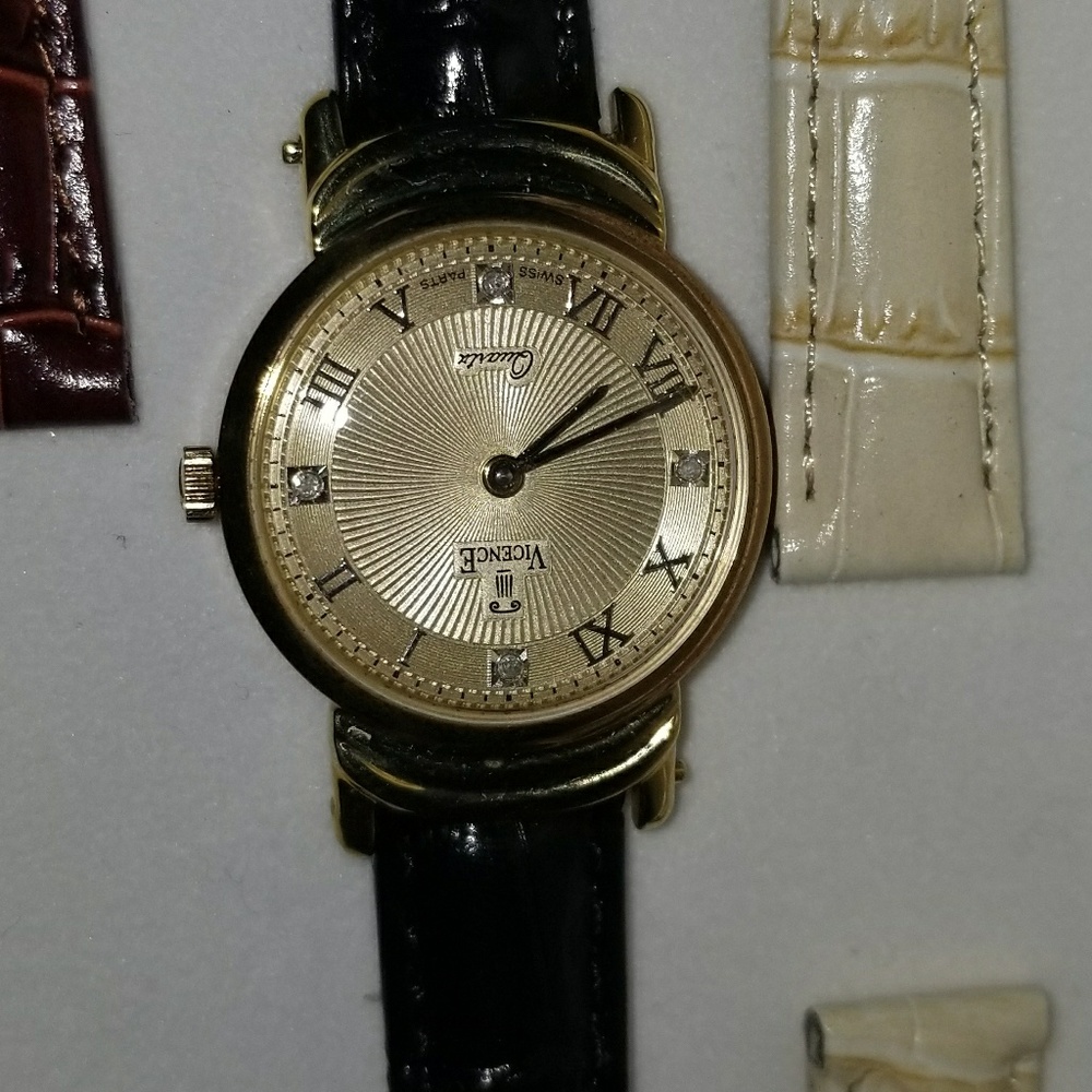 VICENCE 14KT GOLD MILOR WATCH 3 BANDS - Picture 2 of 4